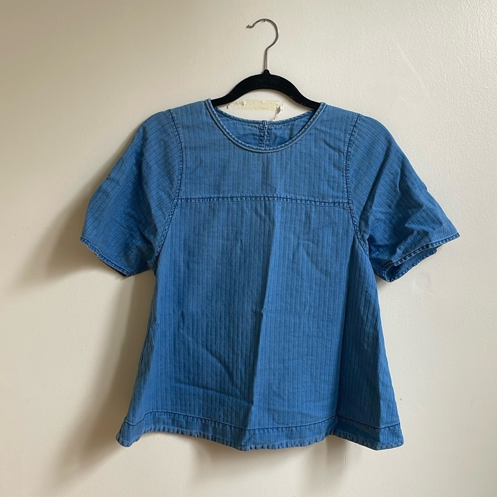 Denim Short Sleeved Top